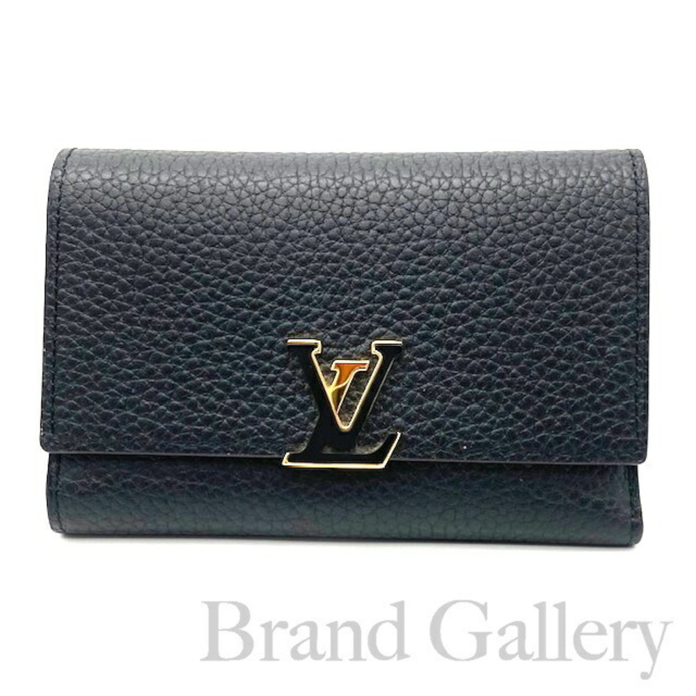 Louis Vuitton Portefeuille Wallet Capucines Taurillon Noir Black Hot Pink Wallet
